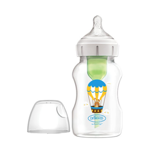 Tetero Dr Brown´s Decorado Conejito 11 Onzas Boca Ancha Option+ Dr Browns Botella x 1 undefined