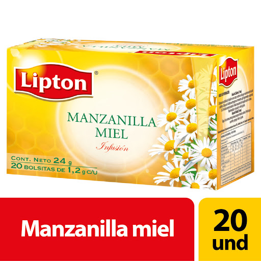 Té Aromática Lipton Bolsas Manzanilla Sabor A Miel x 20 und