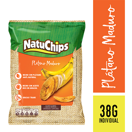 Pasabocas Natuchips Plátano Maduro x 38 gr