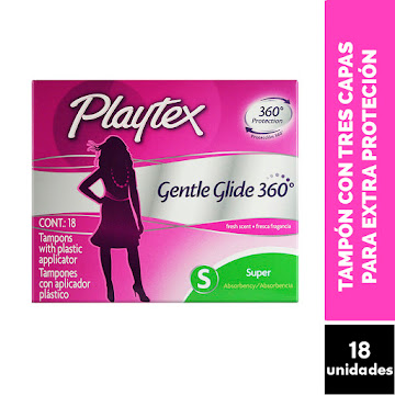 Tampones Playtex Gentle Glide 360 Super X18und.                          