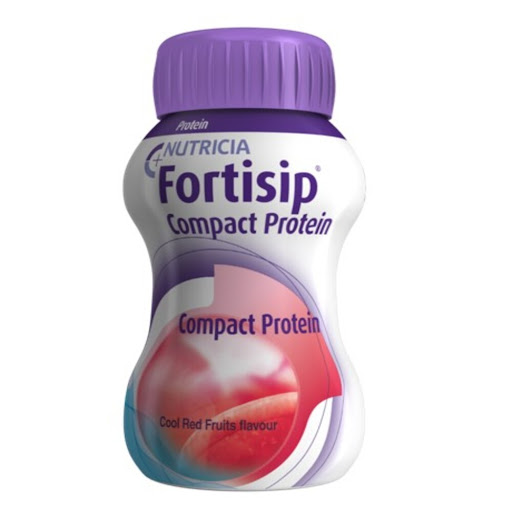 Alimento Líqudo Fortisip Compact Protein Sabor Frutos Rojos Frasco x 125 ml