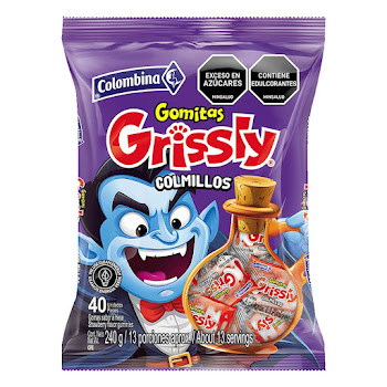 Gomas Grissly Halloween Colmillos Bolsa x 40 und  