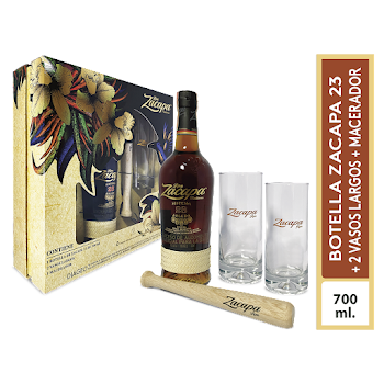 Ron Zacapa 23 x 700 ml + 2 Vasos + Macerador  