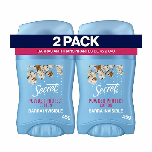 Antitranspirante en Barra Secret Powder Protect Cotton 45 g Duopack x 2 und