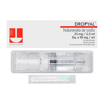 Dropyal Hialuronato de Sodio 25 mg Tecnofarma Caja x 1 Jeringa  