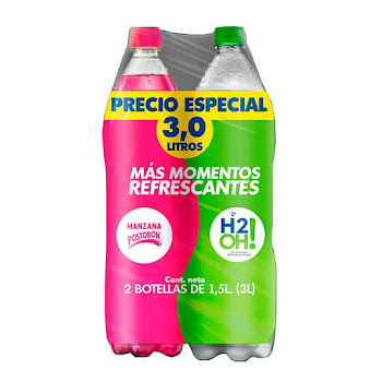Gaseosa Manzana Postobón   + H2Oh Lima Limón Oferta Pack x 2 und 