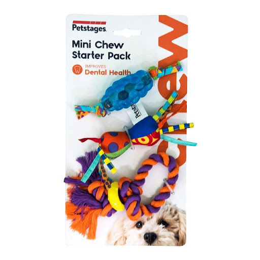 PETSTAGES C MINI CHEW STARTER KIT SMALL PETSTAGES  x 3 Petstages Mini Chew Starter KitSet de juguetes masticables diseñados para cachorros en etapa de dentición, ayudando a calmar las encías y promover hábitos de mordida saludables.Características:Materia