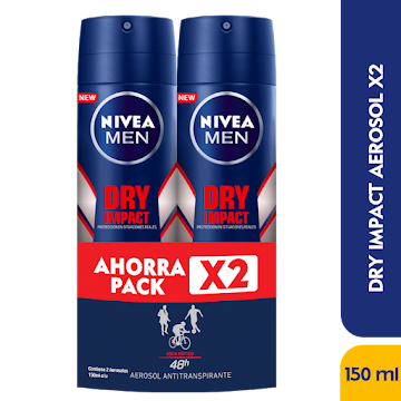 Nivea Desodorante Spray Dry Impact Plus Econopack x 2 und  