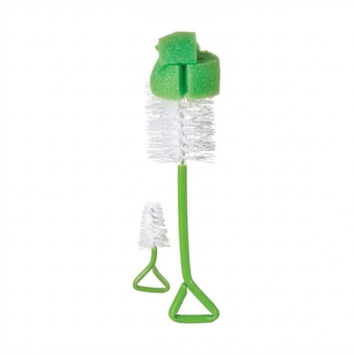 Escobillon Doble para Biberones y Mamilas Verde- Evenflo Evenflo Blister x 1 Und Juego de dos escobillones, uno para limpieza de biberones y otro pequeño para limpieza de  mamilas
Ideal para cualquier tamaño de biberones y mamilas