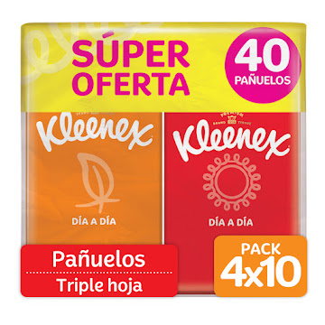 Pañuelos Faciales Kleenex de Bolsillo 4x10 und  