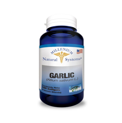 GARLIC 1.500 mg X 100 Natural Systems Frasco x 100 Hipotensor, coadyuvante en el tratamiento de hiperlipidemias (colesterol, triglicéridos) y en la profilaxis de la ateroesclerosis. ES UN FITOTERAPÉUTICO. NO EXCEDER SU CONSUMO. LEER INDICACIONES Y CON