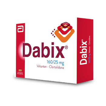 Dabix Valsartán + Clortalidona 160mg/25mg Abbott Caja x 30 Tabletas  