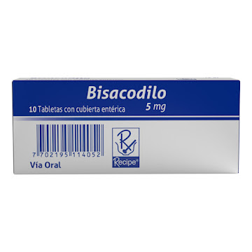 Bisacodilo 5mg Recipe   Caja x 10 Tabletas  