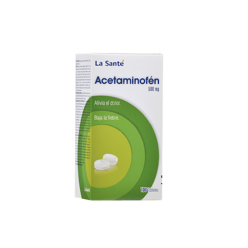 Acetaminofén 500 mg La   Santé Caja x 100 Tabletas