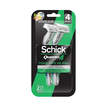 Máquina De Afeitar Schick Quattro For Men Blister x 2 und  