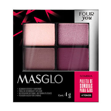 Masglo Sombras Cuar Four You Malvada 4 Tonos x 4 gr  