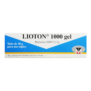 Lioton Heparina 1000 U.I/g Menarini Gel Tubo x 30 gr  