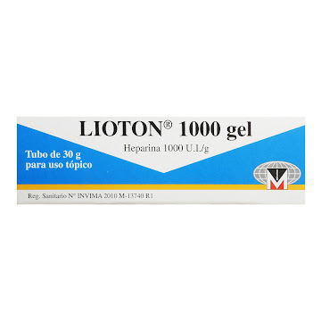 Lioton Heparina 1000 U.I/g Menarini Gel Tubo x 30 gr  