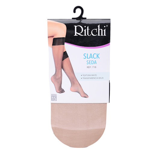 Medias Ritchi Slack Seda Fría Lycra Única Natural x 1 und