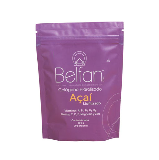 Colágeno Hidrolizado Açaí x 200g Belfan Bolsa x 1 Si quieres mejorar el aspecto de tu piel y subir defensas.. esta es la mejor opción para ti...
Mezcla funcional de Sacha Inchi con péptidos de colágeno hidrolizado y trozos de Açaí Liofilizado adicion