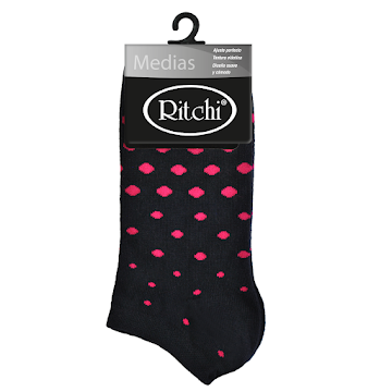 Media Ritchi Tobillera Azul Con Puntos x 1 und  