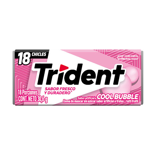 Chicle Trident Cool Bubble Sin Azúcar x 18 und