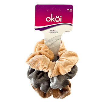 Set Scrunchy Terciopelo Okoi Para Cabello x 3 und  