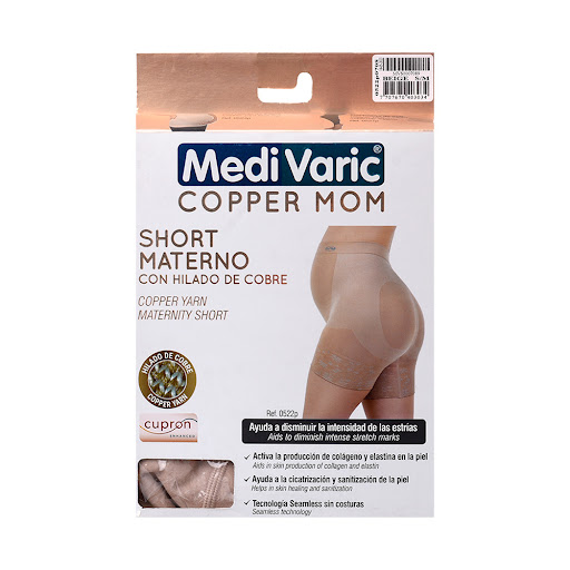 Short Materno Hilado   Cobre Medivaric Beige S/M Caja x 1 Und