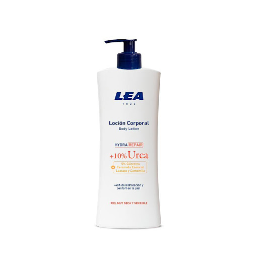 LEA Loción Corporal 10% Urea Hidratante LEA Frasco x 1 Loción hidratante Corporal  con 10 % urea-lactato  es ideal para pieles muy  secas y sensibles,  Equilibra el nivel de hidratación de la epidermis reparando y recuperando la elasticidad de la piel. Te