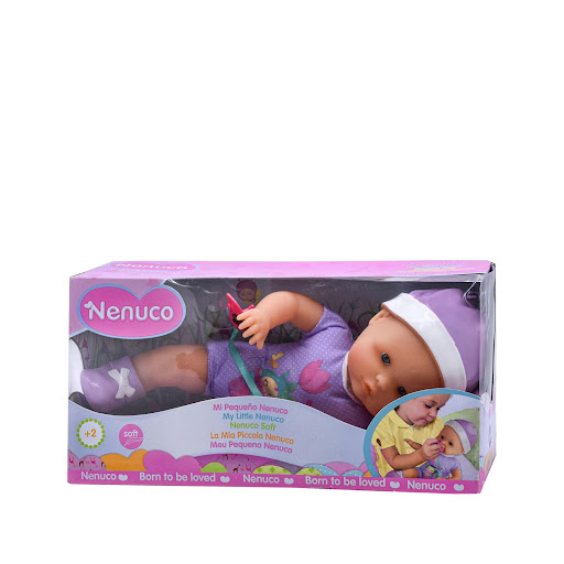 Bebé Nenuco con Chupete - Morado Nenuco Caja x 1 ĦLos bebés Nenuco son los más bonitos, tiernos, suaves e irresistibles! Su olor a bebé incita a cuidarlos, mimarlos y darles cariño.  Además con Nenuco los pequeños aprenden valores pedagógico