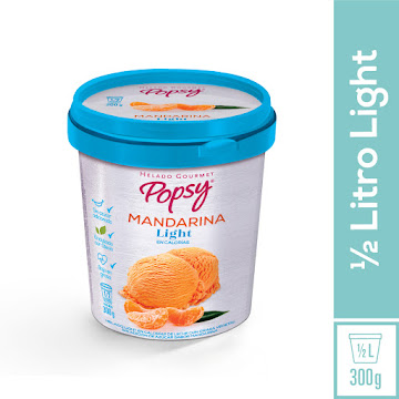 Helado Popsy Mandarina Light 4 Porciones x 1/2 lt x 300 gr  