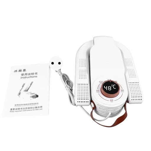 Secador De Zapatos Portatil Evita Hongos Y Malos Olores GENERICO Unidad x 1 Despídete de los zapatos húmedos y con mal olor. Este práctico secador eléctrico cuenta con diseño plegable, temperatura ajustable hasta 48 °C y temporizador integrado para un secado seguro y eficient