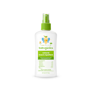 Repelente Babyganics Spray Natural Para Insectos x 177 ml  