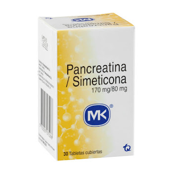 Pancreatina/Simeticona MK 170mg/80mg Caja x 30 Tabletas  