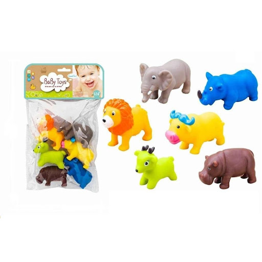 Animales Salvajes Chillones X 6 Bolsa Plasticos Asociados Bolsa x 1 El Set de Animales Salvajes Chillones X 6 es perfecto para fomentar la creatividad y la diversión en los niños. Estos juguetes emiten sonido y son ideales para el juego interactivo. Además, contribuye