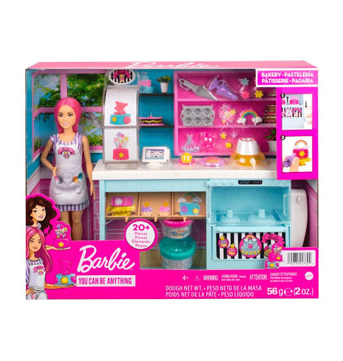 Barbie Set De Repostería Para Decorar Barbie  x 1 El Barbie Set de Repostería para Decorar es perfecto para los niños que aman la repostería y quieren explorar su creatividad en la cocina. Con una estación de panadería, masa de colores y más de 20 ac