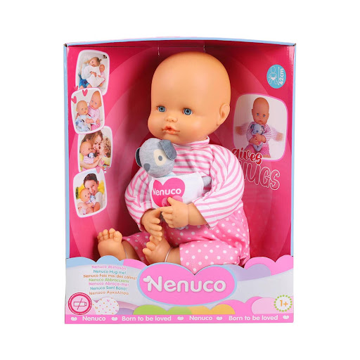 Nenuco Abrázame Muñeco Bebé con Peluche 42 cm Nenuco Caja x 1 Descubre la ternura y el cariño con Nenuco Abrázame. Este adorable muñeco bebé de 42 cm, con cuerpo blando y articulado, es el compañero perfecto para los más pequeños. Vestido con un precioso pijamit