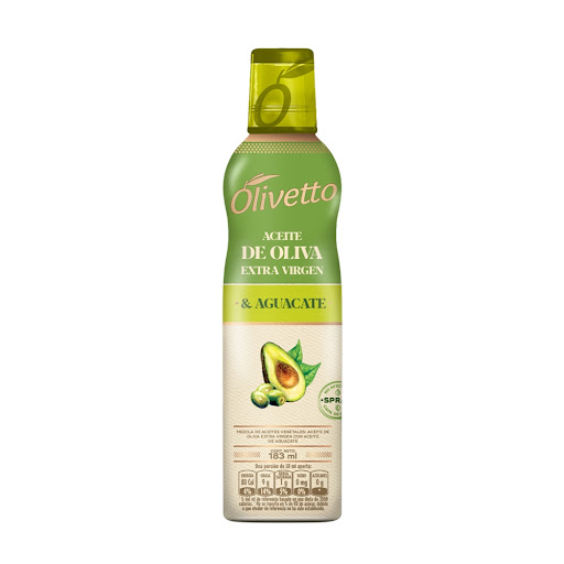 Aceite De Aguacate En Spray 100% Natural Olivetto x 183 gr