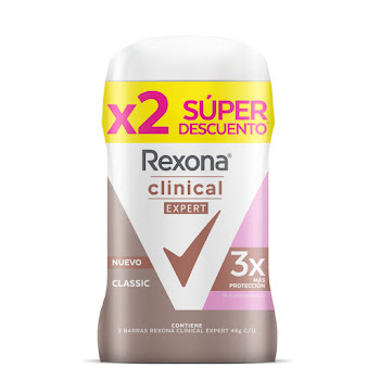 Desodorante Mujer Rexona Clínical Expert 46 Gr Pack x 2 und  