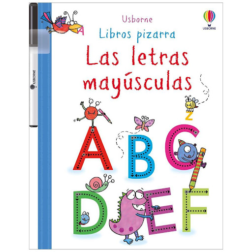 Las Letras Mayúsculas. Libros Pizarra Usborne Libro x 1.0 Las Letras Mayusculas -Lib.Pizarra- (24)   Un libro pizarra con simpáticos monstruos que enseñan a los niños a escribir las letras mayúsculas. Contiene actividades para que aprendan a controlar el láp
