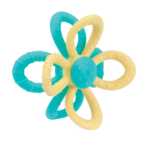 Mordedor De Silicona Flor Geo Azul - Amarillo Nuby Blister x 1 El Mordedor Sensorial Flor Geo de Nuby es la combinación perfecta de diseño y funcionalidad.