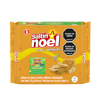 Galletas Saltin Noel Queso Y Mantequilla Taco Del Día Paquete x 133 gr  
