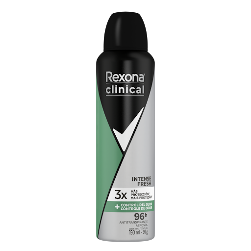 Desodorante Hombre Rexona Clinical Intense Fresh Hombre Aerosol Frasco x 91 gr