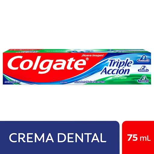 Crema Dental Colgate Triple Acción Menta Original Caja x 99 gr