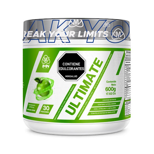 Ultimate Pree-entreno sabor green fusion 600 gr IMN NUTRTION  TARRO x 600 GR  