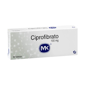 Ciprofibrato 100 mg MK Caja x 10 Tabletas  