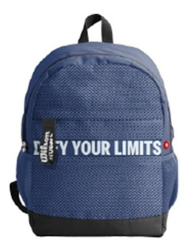 Morral Wilson Limit Universitario Unisex Azul Wilson Papeleta x 1 MODELO: Morral Limit Universitario UnisexPosee espacio suficiente para todas tus cosas. Este morral resistente cuenta con dos compartimientos: uno grande y principal, y uno pequeño frontal para guarda