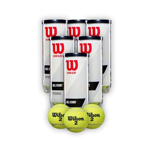 Combo Pelotas de Tenis Wilson Grand Slam Tarro 3P X 6T Wilson Tarros x 6 Pelotas de Tenis Wilson Grand Slam Tarro 3P X 6TDescubre las Pelotas de Tenis Wilson Grand Slam Tarro 3P, la elección perfecta para jugadores de todos los niveles. Estas pelotas son ideales para cualq