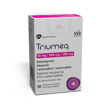 Triumeq 50/600/300 mg   Frasco x 30 Tabletas Recubiertas 