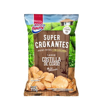 Pasabocas Super Ricas Papas Supercrokantes Costilla Con Cascara x 115 gr  
